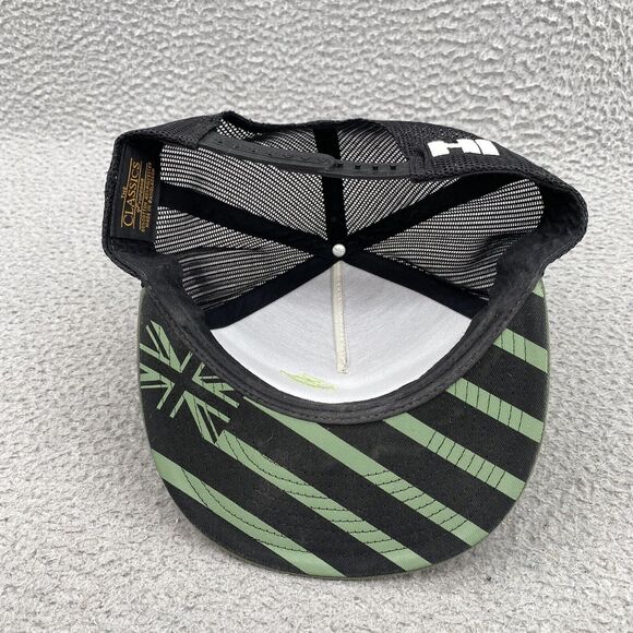 HAWAIIAN STYLE The Classics Hat Cap Snapback Black Trucker HI Flag Print Islands - Picture 6 of 9